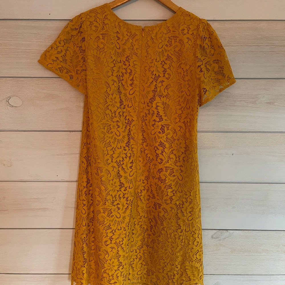 Yellow lace dress
